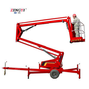 Nacelle élévatrice remorquable bon marché cueilleur de joie table élévatrice à flèche fabrication nacelle élévatrice utilisée pour une personne poignée articulée homme - Product Image 1