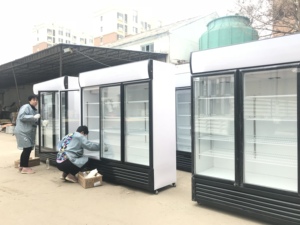 Вертикальный холодильник для напитков с прозрачной дверью для супермаркетов, коммерческий холодильник-витрина для напитков - Product Image 5