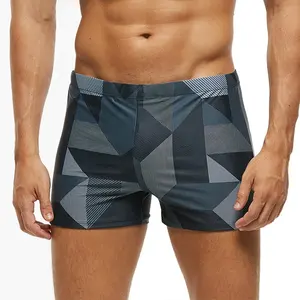 Wholesale Swimwear Plus Size Custom Printed Men Quick Dry Swim Trunks Boxer Shorts Swim Brief