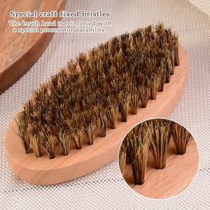 Cepillo de Barba de Madera Natural con Cerdas de Jabalí, Venta al por Mayor de Fábrica, Cepillo Desenredante de Barba de Madera para Hombre con Logotipo Personalizado - Product Image 3