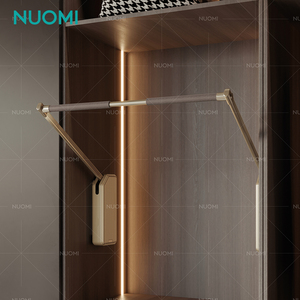 Nuomi ralphie điều khiển điện nâng móc kim loại treo đường sắt phòng ngủ phần cứng tủ quần áo quần áo nâng kéo xuống quần áo đường sắt - Product Image 5