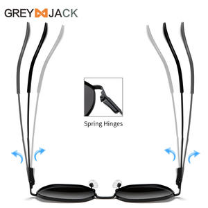 แว่นกันแดดสแตนเลสเกรย์แจ็คสำหรับผู้ชาย กรอบสีดำ เลนส์ TAC ป้องกันรังสียูวี 400 ประเภท 3 รุ่น G004 - Product Image 5