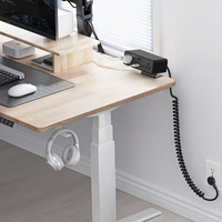 Prise de courant américaine avec pince de fixation pour bureau, multiprise standard américaine avec ports USB 100W/65W Type-C à charge rapide pour la maison et le bureau