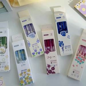 Set di Penne Gel Carine a Forma di Fiore Cartone Animato per Studenti Scolastici Forniture di Cancelleria Creative per Bambini Inchiostro Nero Personalizzabile Punta a Sfera da 0.5mm - Product Image 2