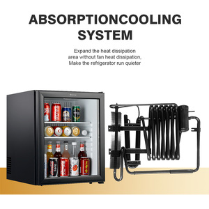 <span class=keywords><strong>Mini</strong></span> réfrigérateur silencieux <span class=keywords><strong>pour</strong></span> hôtel, 60 litres, porte en verre, alimentation électrique, petit réfrigérateur <span class=keywords><strong>pas</strong></span> <span class=keywords><strong>cher</strong></span> avec serrure et lumière LED - Product Image 4