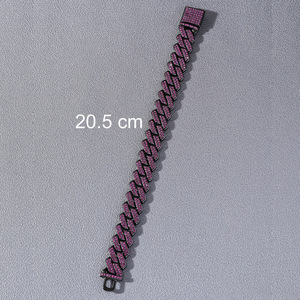 Pulsera de Cadena Cubana con Diseño de Rombo, Estilo Hipster Hip Hop, Joyería Cool, Collar de Moda Tanjing Lijing - Product Image 5