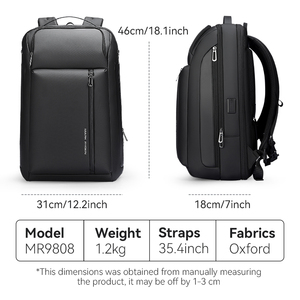 Mark Ryden Laptop <strong>Backpack</strong> Waterproof Men's Shoulder Laptop BackpacksMultifunctional Large Capacity G1_MR9808-B - Product Image 6