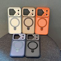 Funda Magnética Metálica Mate Resistente para iPhone 18 17 16 Pro Max 15 14 13 12, Carcasa Trasera Esmerilada Anti-Caídas, Disponible en Stock