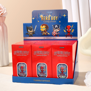 Lot de 12 brumes corporelles <span class=keywords><strong>parfum</strong></span>ées pour enfants, 100 ml, en boîte de présentation PDQ, avec personnages de dessins animés amusants (Empress, Princess, Spider Boy) - Product Image 4