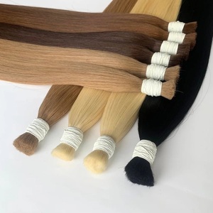 Granel de cabello para trenza de extensión de cabello técnica <span class=keywords><strong>UV</strong></span> en todos los colores 10-30 pulgadas extremo grueso completo doble dibujado - Product Image 1
