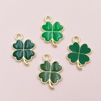 Pendentif personnalisé en métal porte-bonheur trèfle à quatre feuilles pour la fabrication de bijoux bracelet collier accessoires porte-clés