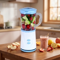 Mini mixeur électrique à immersion 0,8 L, récipient en plastique, commande par bouton-poussoir, vitesse variable, 200 W, faible bruit, usage domestique