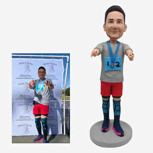 100% saf el yapımı tamamen özel kişiselleştirilmiş beyefendi Bobbleheads özel erkek 3D heykelleri - Product Image 4