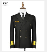 Uniformes de pilote et de personnel de haute qualité personnalisés en gros noir bleu marine pour hommes et femmes vêtements de compagnie aérienne d'aviation