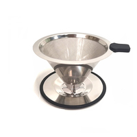 Filtre à café portable réutilisable en acier inoxydable 304 avec maille permanente de 600 points
