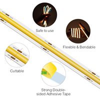 Bande lumineuse LED COB intelligente 12V Haute luminosité CRI90+ Blanc chaud Flexible pour plafond de cuisine et éclairage intelligent de la maison
