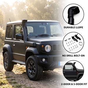 Kit d'admission d'air Snorkel sans perçage à visser, protection anti-poussière tout-terrain pour <span class=keywords><strong>Jimny</strong></span> 2019-2026 - Product Image 4