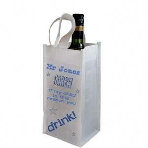 <b>Personalised</b> Recyclable Silk <b>Drink</b> <b>Bottle</b> Wine Non-Woven Bag Custom Logo Printed <b>Personalised</b> Thank You Gifts Shopping - Product Image 2