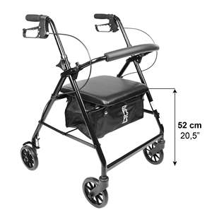 Deambulatore Pieghevole PEPE P10032 per Adulti, 4 Ruote, Deambulatore per Anziani - Product Image 3