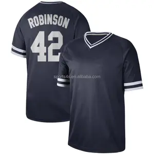 Billig kaufen Großhandel Top-Qualität Baseball trägt benutzer definierte 3 RUTH 7 MANTLE 65 CORTES JR 42 RIVERA Baseball-Shirt