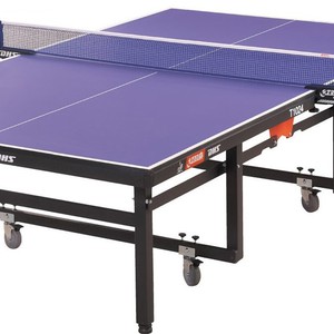 Mesa de tenis de mesa DHS 1024 plegable para entrenamiento y competición en interiores con red y ruedas - Product Image 2