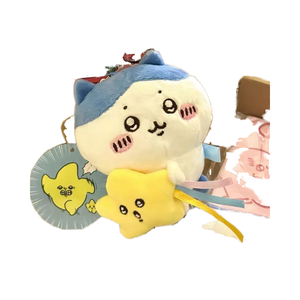 ตุ๊กตาหมีอุซากิ ชิอิคาวะ ปี 2026 จากญี่ปุ่น ตุ๊กตาผ้าฝ้าย PP นุ่มๆ พร้อมกระเป๋าเป้สะพายหลังบุตาข่ายสำหรับเด็ก - Product Image 4