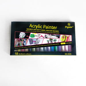 Stylo de peinture acrylique Non toxique à faible odeur d'eau, permanent, marqueur étanche, en céramique, prix en gros, 18 pièces par paquet, livraison gratuite - Product Image 4