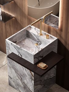Lavabo sur pied <span class=keywords><strong>moderne</strong></span> et simple, personnalisé, pour hôtel, villa, petit appartement, colonne, cour extérieure, montage au sol - Product Image 1
