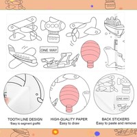 Papier à rouleau de dessin pour enfants, 305*40*40mm papier rouleau de dessin collant pour enfants coloriage Graffiti défilement pour enfants bricolage peinture