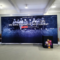 Support d'affichage rectangulaire en tissu tendu avec éclairage LED pour stand publicitaire, salon professionnel et exposition