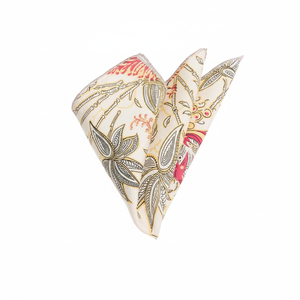 Pañuelo de cuello de bolsillo estampado con patrón de chal blanco y Burdeos beige - Product Image 2