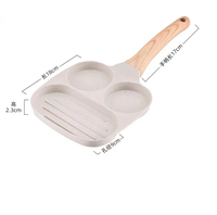 Cuisine à domicile 4 trous antiadhésif crêpes cuisson jambon Burger cuiseur petit déjeuner fabricant ustensiles de cuisine oeuf marmite poêle