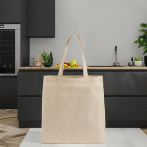Wholesale <b>Medium</b> 100% Cotton Canvas <b>Tote</b> <b>Bag</b> Reusable Eco-Friendly Shoulder Shopping <b>Bag</b> Custom Printed Logo Letter Pattern Pull - Product Image 3