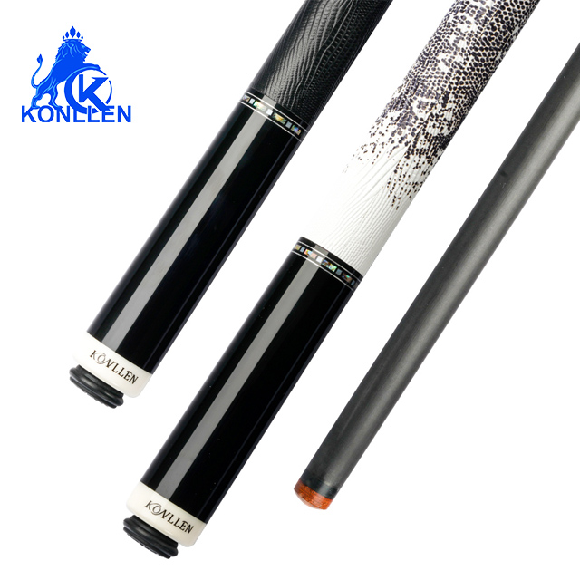 KONLLEN Billiard Carbon Fiber Pool Cue Stick Real Inlay Carbon Energy Technology Leather Grip Billiard Cue