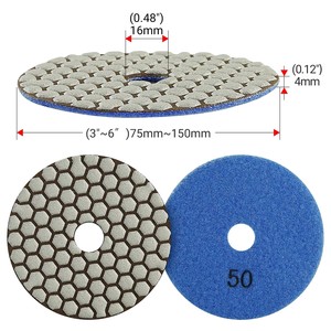 Juego de Almohadillas de Pulido de Diamante de 3-6 Pulgadas - 80-150 mm, Secas, Afiladas y Flexibles para Granito/Mármol/Hormigón - Product Image 2