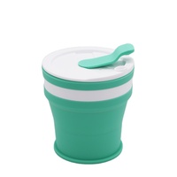 Tasse à café pliable et réutilisable en Silicone, ensemble de tasses avec Logo imprimé,