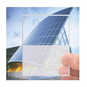 Precio de tejado personalizado, panel solar transparente Bipv, fachada de cristal para construcción