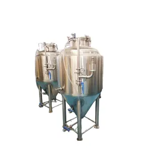 Üst manway 500L 5BBL konik soğutma gamze ceketli bira fermentör paslanmaz çelik bira fermantasyon tankı