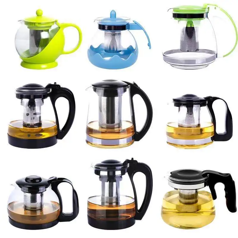 Carafe En Verre Borosilicaté 1 L – Couvercle Acier Inoxydable, Idéale Pour Thé, Café, Eau Froide & Chaude