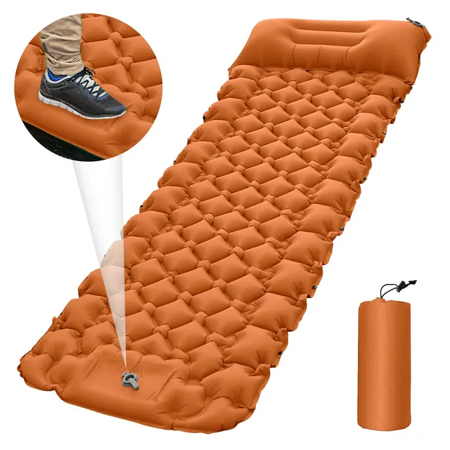 Ultralight Sleeping Pad Portable Camping Mat Inflatable Air Mattress Waterproof Outdoor Hiking Trekking Picnic Mat Single