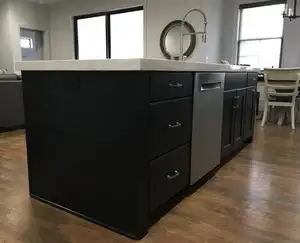 2019 現代の小さなキッチン家具写真シンプルなデザインシェーカーキッチンキャビネット