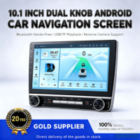 Navigation automobile 10,1 pouces, Carplay, double clé rotative, GPS, lecteur DVD, navigation tout-en-un, grand écran, navigation universelle, fabricant