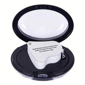 Jewelry Loupe 2-Lens 30x 60x Jewelry Appraisal Antique <b>Magnifying</b> Glass Portable LED Magnifier Mini for Diamond Folding - Product Image 4
