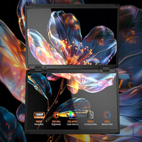 Moniteur IPS portable à double empilage de 15.6 pouces, pliable avec support intégré, extension d'écran d'ordinateur portable 1080P, support double pour moniteur