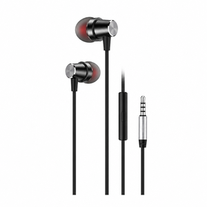 Écouteurs intra-auriculaires filaires stéréo élégants 3,5 mm avec micro pour <span class=keywords><strong>iPhone</strong></span>/Samsung/Xiaomi/Huawei - Product Image 1