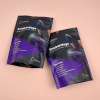 Emballage de sac à fermeture éclair de sport personnalisable Bandage du genou Pochettes debout avec fermeture à glissière pour vêtements Échantillon gratuit quantité minimale de commande 100PCS