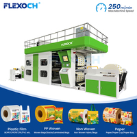 Machine d'impression flexographique à impression centrale 250 m/min pour gobelets en papier et emballages alimentaires