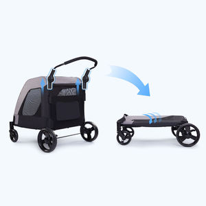Factory Sale Foldable Extra Large <b>Dog</b> <b>Stroller</b> Custom Color 30 kg Capacity Transparent Fashionable Oxford Fabric Portable Cats - Product Image 4