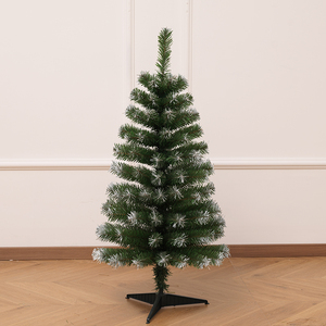 New Arrival Pointed-Tip White Flocked PVC <b>Tabletop</b> Christmas <b>Tree</b>, Xmas Decoration for Living Room & Bedroom - Product Image 1