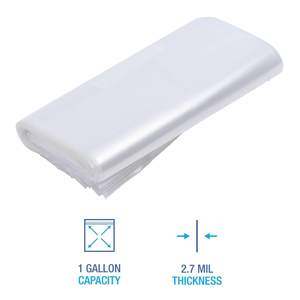 Boardwalk 250-Pack Reclosable Clear <b>Food</b> <b>Storage</b> <b>Bags</b> 1 gal 2.7 Mil 10.5\" X 11\" Size 250/Box - Product Image 2